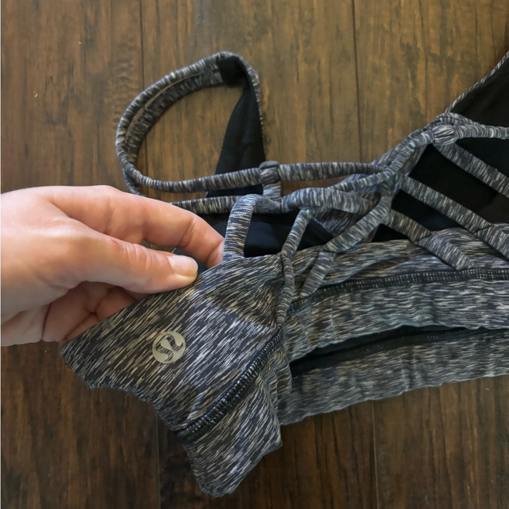 lululemon athletica Gray Strappy Bra